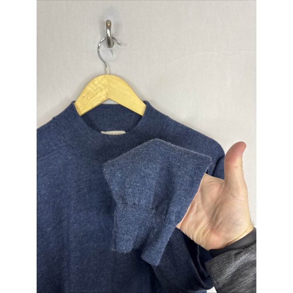Wolsey Merino Blend Mock Neck Sweater Men’s‎ XXL Short Length Navy - Picture 3 of 5